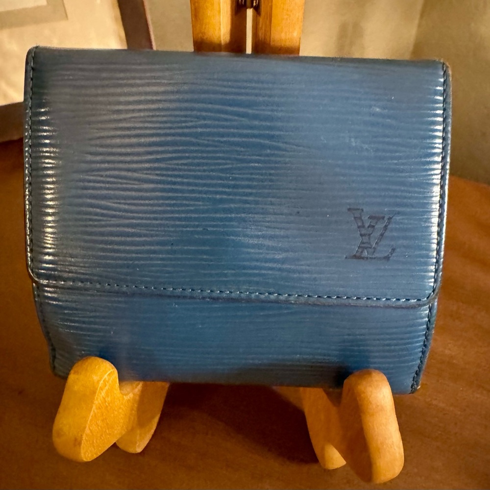 Louis Vuitton Azure Blue Epi Leather Wallet
